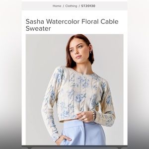 NOT4SALE LOOKING TO PURCHASE: Francesca’s Sasha Watercolor Floral Cable Sweater